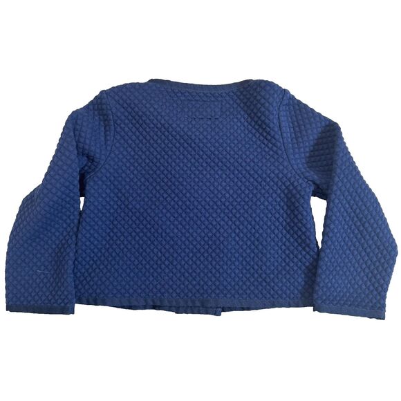 Janie and Jack Kids 18-24M Navy Quilted Knit Jacket Gold Button Dressy - Picture 3 of 9